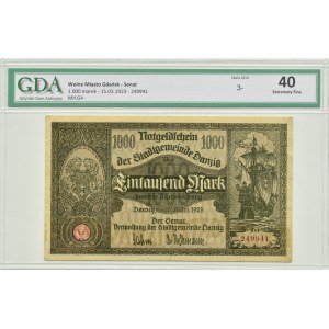 Freie Stadt Danzig-Senat, 1000 Mark 1923, ohne Serienbrief, GDA 40