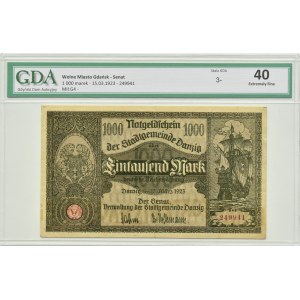 Free City of Danzig-Senat, 1000 marks 1923, no series letter, GDA 40