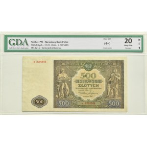 Polsko, RP, 500 zlotých 1946, série K, Varšava, vzácné, GDA 20 NET