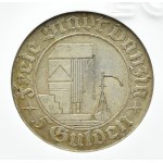 Free City of Danzig, 5 guilders 1932, Port crane, Berlin, GCN AU50