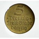 Free City of Danzig, Flounder, 5 fenig 1932, Berlin, GCN XF 45