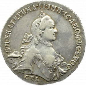 Rusko, Katarína II, rubľ 1762 СПБ ТИ HK, Petrohrad, krásny