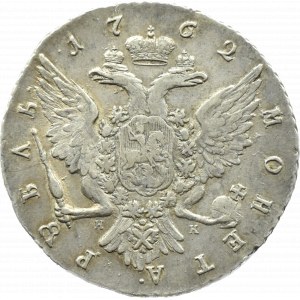 Russland, Katharina II, Rubel 1762 СПБ ТИ HK, St. Petersburg, schön