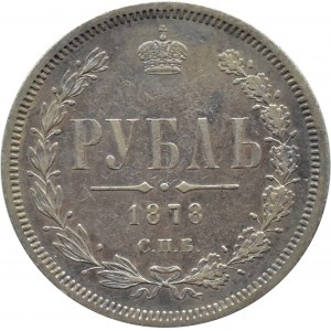 Rusko, Alexander II, rubľ 1878 СПБ HФ, Petrohrad