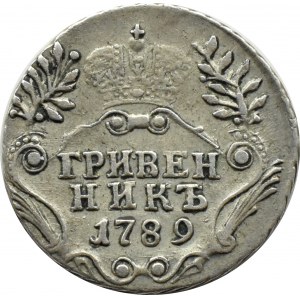 Rosja, Katarzyna II, griwiennik (10 kopiejek) 1789 СПБ, Petersburg
