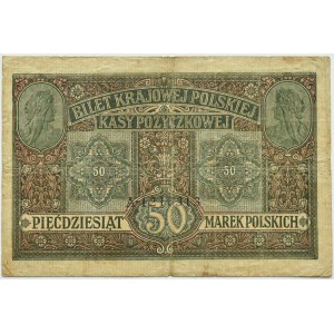 Generální gouvernement, 50 marek 1916 jenerał, série A, Varšava