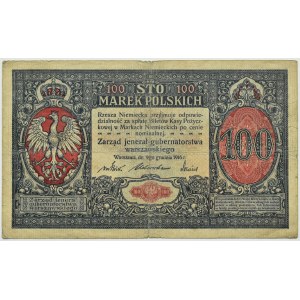 General Government, 100 marks 1916, jeneral, series A - 6 figures, RARE