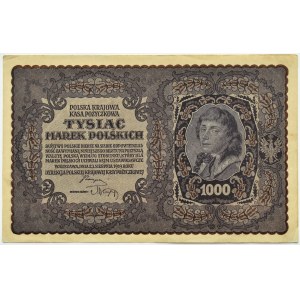 Poland, Second Republic, 1000 marks 1919, 1st series DH - type 7, Warsaw
