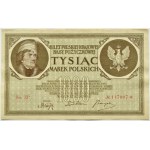 Polska, II RP, 1000 marek 1919, seria ZP, Warszawa, bardzo ładne!