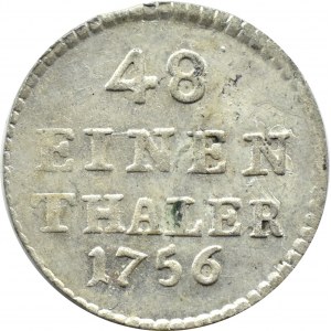 August III Sas, 1/48 thaler 1756 (half-penny) FWôF, Dresden, UNC