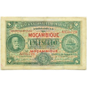 Mosambik, 1 Escudo 1921, Serie A