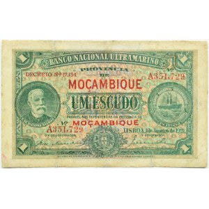 Mozambique, 1 escudo 1921, series A