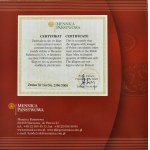 Clips of Polish circulation coins - 10 years in circulation with certificate no. 2396, UNC