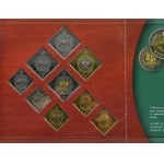 Clips of Polish circulation coins - 10 years in circulation with certificate no. 2396, UNC