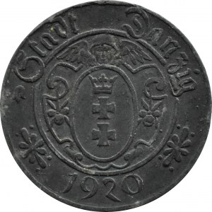 Freie Stadt Danzig, 10 Fenig 1920, Danzig, Sorte 59.1/13, RARE C4