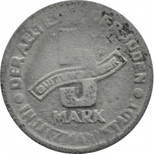 Ghetto Łódź, 5 Mark 1943, Magnesium, Sorte 1/1, selten