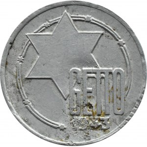 Getto Łódź, 5 marek 1943, aluminium, odm. 3/3