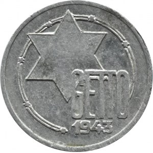 Ghetto Lodz, 5 marks 1943, aluminum, ref. 3/3