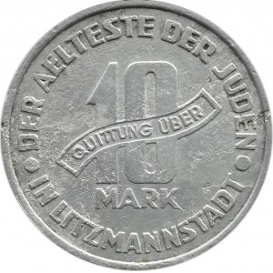Ghetto Lodz, 10 Mark 1943, Aluminium, Sorte 1/1, selten