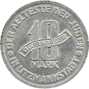 Ghetto Lodz, 10 marks 1943, aluminum, ref. 2/1