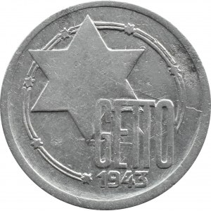 Getto Łódź, 10 marek 1943, aluminium, odm. 8/3