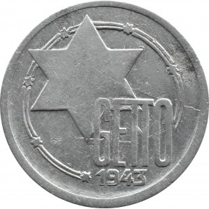 Ghetto Lodz, 10 marks 1943, aluminum, ref. 8/3