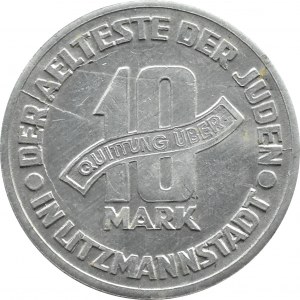 Getto Łódź, 10 marek 1943, aluminium, odm. 9/4