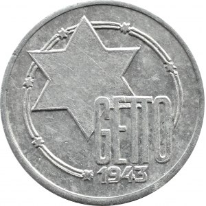 Ghetto Lodz, 10 marks 1943, aluminum, ref. 10/5