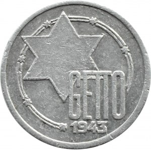 Getto Łódź, 10 marek 1943, aluminium, odm. 10/5