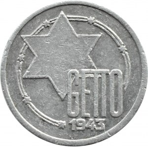 Ghetto Lodz, 10 marks 1943, aluminum, ref. 10/5