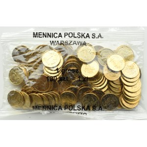 Poland, Third Republic, 1 grosz 2007, Warsaw, bank bag