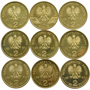 Polen, III RP, Flug der Zwei-Zloty-Münzen 2001, Warschau