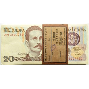 Poland, People's Republic of Poland, bank parcel 20 zloty 1982, Warsaw, AM series