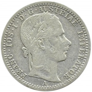 Rakousko-Uhersko, František Josef I., 1/4 florin 1862 A, Vídeň