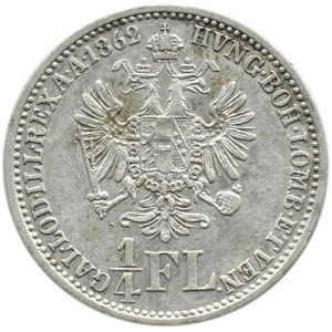 Austria-Hungary, Franz Joseph I, 1/4 florin 1862 A, Vienna