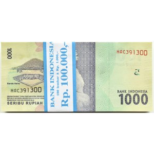 Indonezja, paczka bankowa 1000 rupii 2016, seria HAC