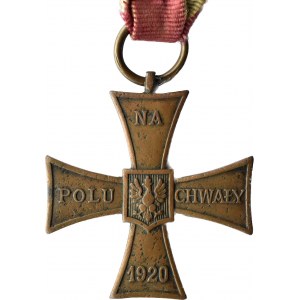 Poľsko, Druhá republika, Kríž za chrabrosť 1920, vyhotovil J. Knedler, číslo 30863