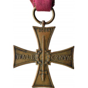 Polska, II RP, Krzyż Walecznych 1920, wyk. J. Knedler, numerowany 30863