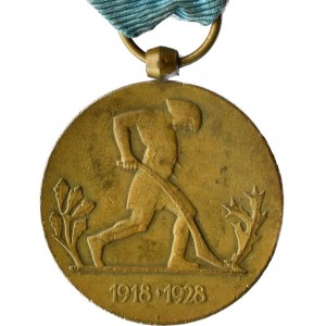 Polska, II RP, Medal 10-lecia Odzyskania Niepodległości Polski, tzw. Oracz