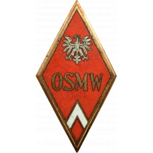 Polska, PRL, odznaka OSMW - absolwentka Oficerskiej Szkoły Marynarki Wojennej, wzór 52 - rzadka