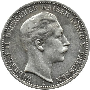 Deutschland, Preußen, Wilhelm II, 3 Mark 1910 A, Berlin