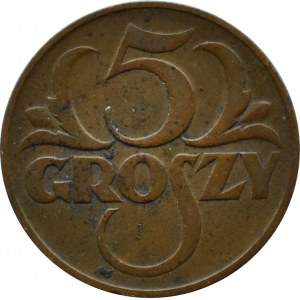 Polen, Zweite Republik, 5 groszy 1934, Warschau, selten