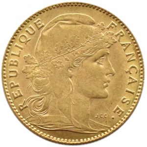 Francja, Republika, Kogut, 10 franków 1910, Paryż