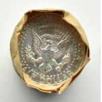 USA, J.F. Kennedy, sześć rolek bankowych 1/2 dolara 1964, Filadelfia, RZADKOŚĆ