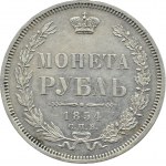 Russland, Nikolaus I., Rubel 1854 СПБ HI, St. Petersburg, 7 Trauben in einem Kranz