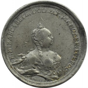 Rusko, Alžbeta (1741-1762), medaila vyrazená na pamiatku smrti cárovnej Alžbety v roku 1762