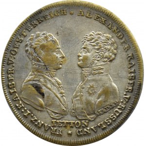 Rusko, Alexandr I. (1801-1825), pamětní žeton ražený u příležitosti bitvy u Lipska 1813