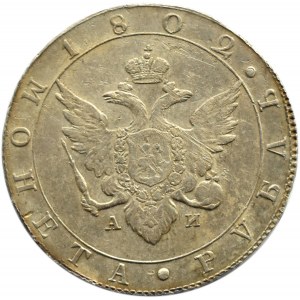 Russland, Alexander I., Rubel 1802 СПБ AИ, St. Petersburg