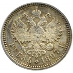 Russland, Nikolaus II, Rubel 1897 АГ, St. Petersburg, SCHÖN!!!