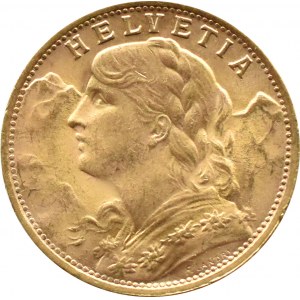 Szwajcaria, Heidi, 20 franków 1935 L B, Berno, UNC
